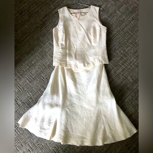 Beautiful linen skirt and top set.